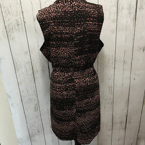 Apt 9 sleeveless mini length dress.  Size Large.  Black, brown, peach, gold - Picture 5 of 11